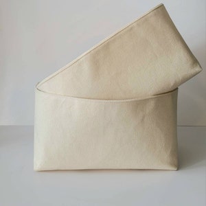 Duck Canvas Fabric Storage Bin: Home Organization (12x6x6.5)