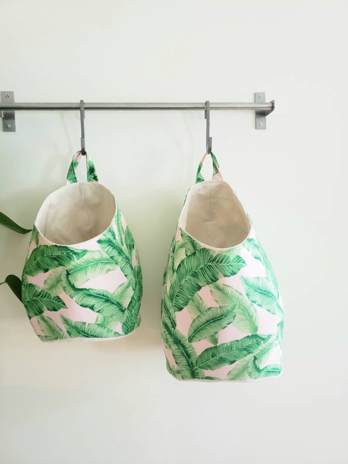 Hanging Storage Pod Tropical Print Hanging Pod Fabric Storage Etsy