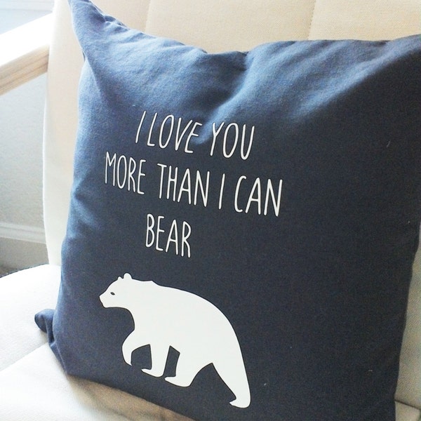 Bear Throw Pillow Etsy