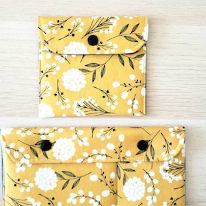 Floral Cotton Sanitary Pouch: Teen Privacy, Mask Holder