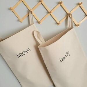 Hanging Duck Canvas Laundry Hamper - Fabric Storage Bin bild 7