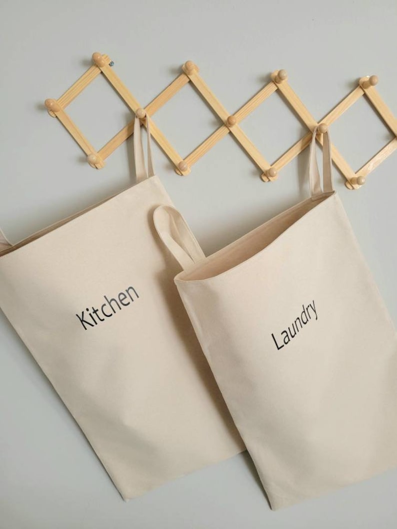 Hanging Duck Canvas Laundry Hamper - Fabric Storage Bin bild 7