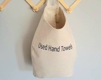 Duck Canvas Hanging Storage Pod Used Hand Towels Bin Kitchen & Bath Organizer