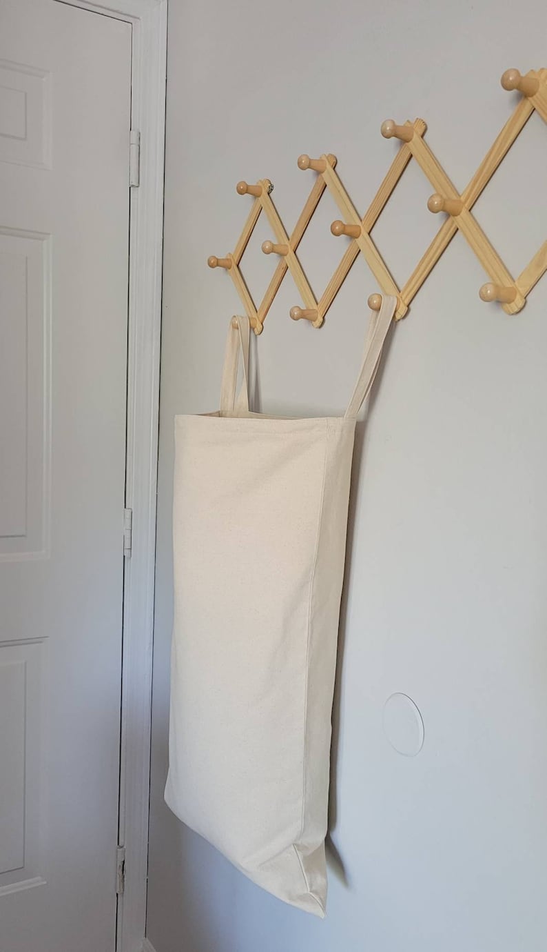 Hanging Duck Canvas Laundry Hamper - Fabric Storage Bin bild 3