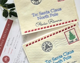 Personalized Santa Mail Felt Envelope: North Pole Express