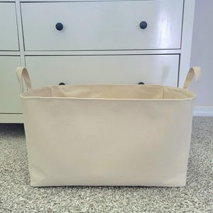 Duck Canvas Rectangular Laundry Bin: Home Storage Basket