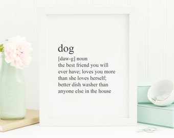 Dog Home Decor | Dog Poster | Funny Pet Gift | Dog Mom Gift | Instant Download | Funny Dog Printable | Dog Quote | Dog Wall Art | Art Print