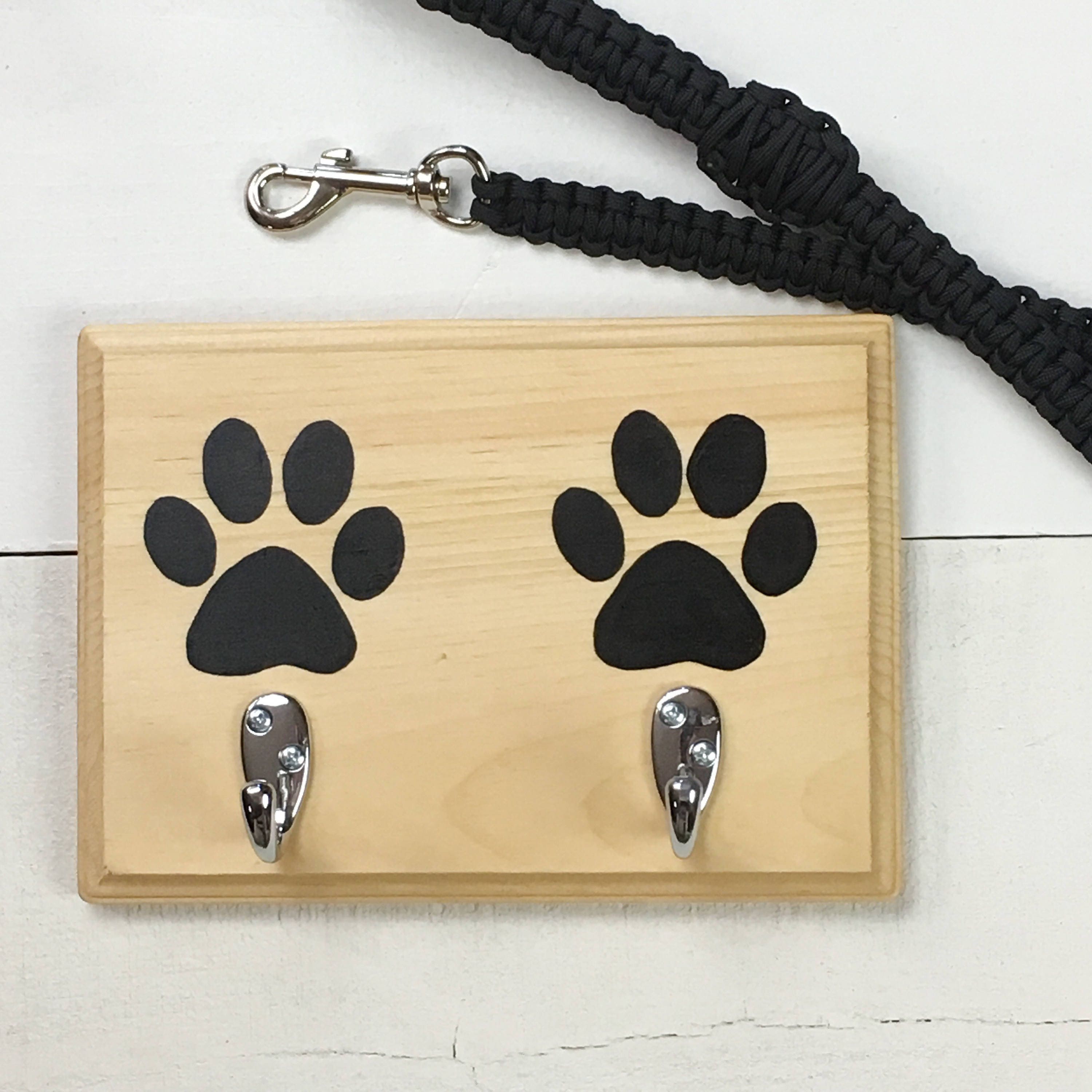 Paw Print Decor Dog Leash Hanger Leash Hook Dog Etsy