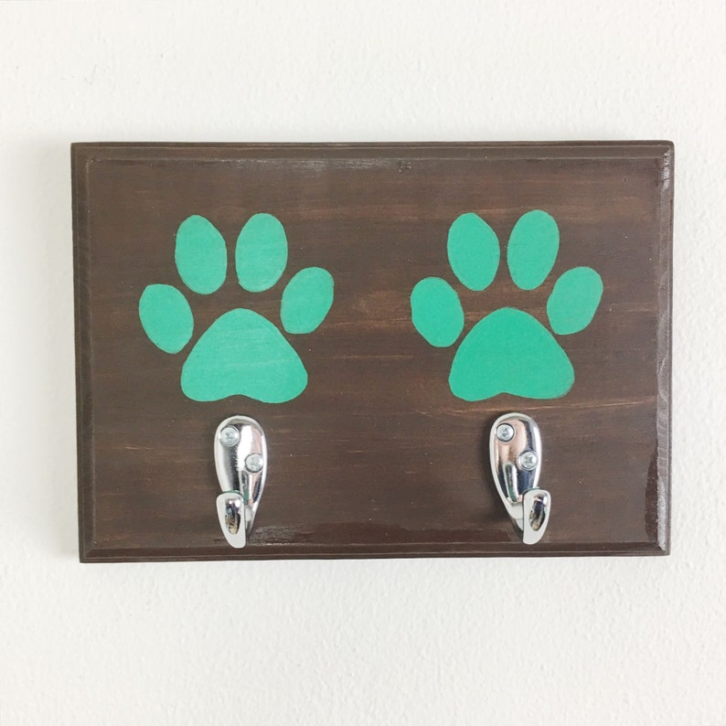 Paw Print Dog Leash Holder Home Decor Dog Leash Hanger Etsy