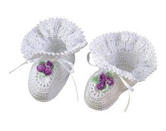 Bottillons de fleur au crochet