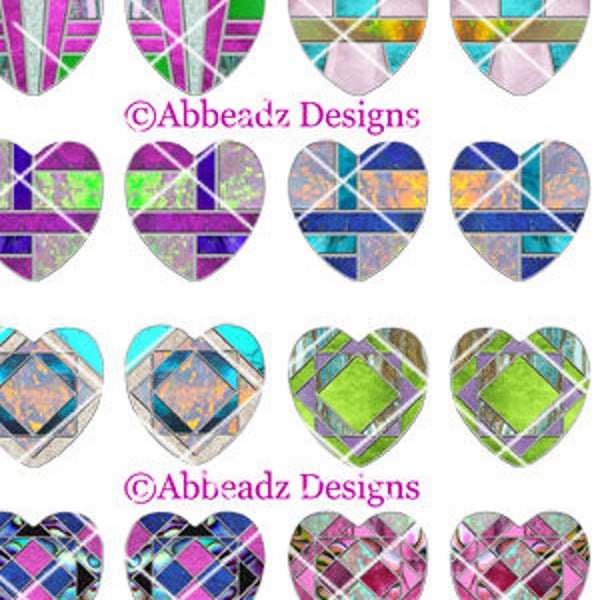 1" Heart Inlay Designs for Epoxy Stickers (2) DIGITAL DOWNLOAD