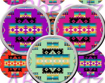 12 - 2.25 Inch Round Native American Bottle Cap Images (4) DIGITAL DOWNLOAD