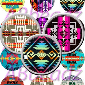 12 2.25 Inch Round Native American Bottle Cap Images 2 DIGITAL DOWNLOAD image 1