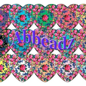 1 Heart Kookum Scarf Pattern for Epoxy or Glass Cabs 4 DIGITAL DOWNLOAD image 1