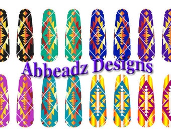 16 PILLAR Shaped Navajo Tribal Inspired Images for Epoxy Stickers (2) DIGITAL DOWNLOAD