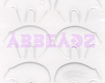 12 Pairs Zuni Bear Shaped Clear Epoxy Stickers with FREE Images