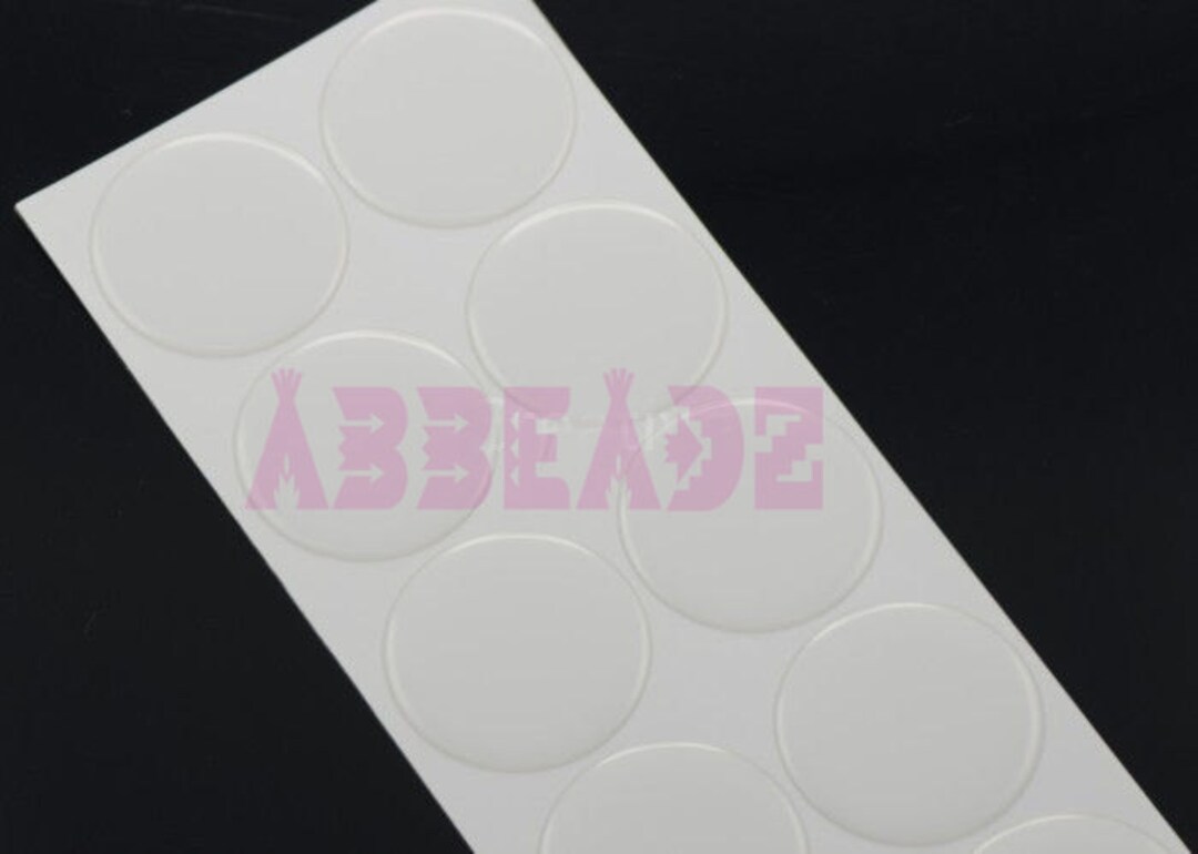 20 2 Round Clear Epoxy Cabochon Stickers Etsy