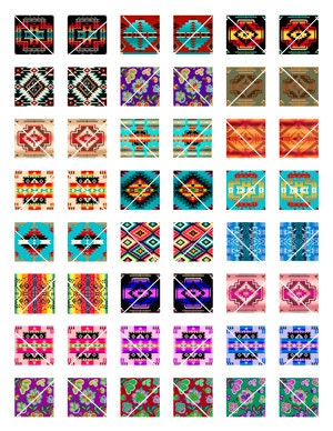 1" Square Native American Designed Collage Sheet (3) DIGITAL DOWNLOAD