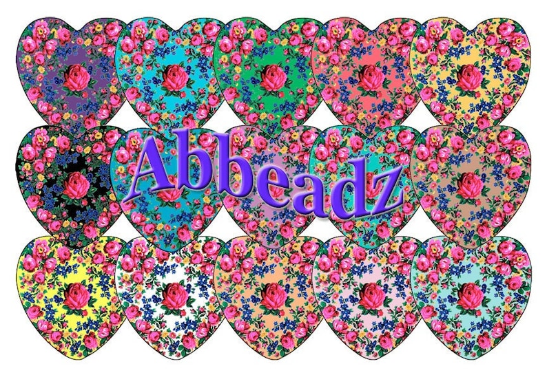 1 Heart Kookum Scarf Pattern for Epoxy or Glass Cabs 4 DIGITAL DOWNLOAD image 1