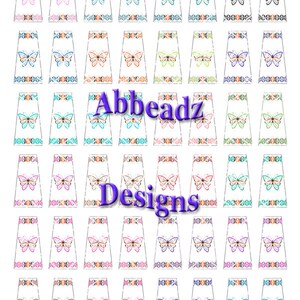 24 Navajo Style Butterfly w/ Different Colors for Trapezoid Epoxy Stickers image 6