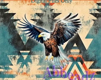 Indigenous Eagle Tumbler Wrap (2)  20oz - Sublimation Design - HD PNG Digital Art