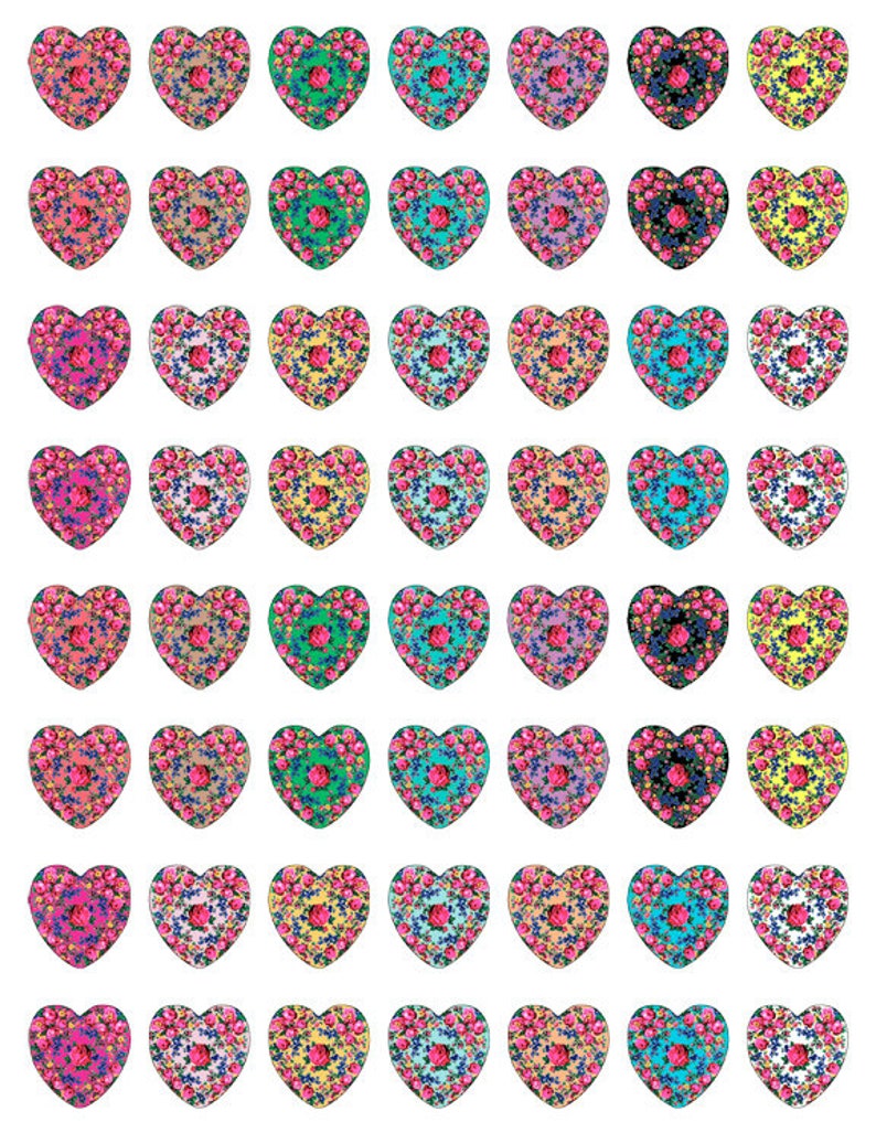 1 Heart Kookum Scarf Pattern for Epoxy or Glass Cabs 4 DIGITAL DOWNLOAD image 2