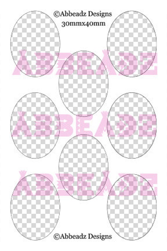 30x40mm Oval Collage Sheet Template 4x6 Match to Our Epoxy | Etsy