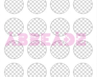 3 Quarter Inch Circles Bottlecap Collage Sheet Template 4x6 DIGITAL DOWNLOAD