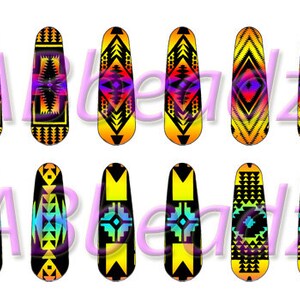 12 Paired PILLAR Shaped Native American Inspired Images for Epoxy Stickers 1 DIGITAL DOWNLOAD image 3