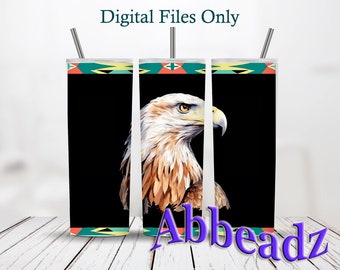 Eagle on Solid Background Tumbler Wrap (14)  20oz - Sublimation Design - HD PNG Digital Art