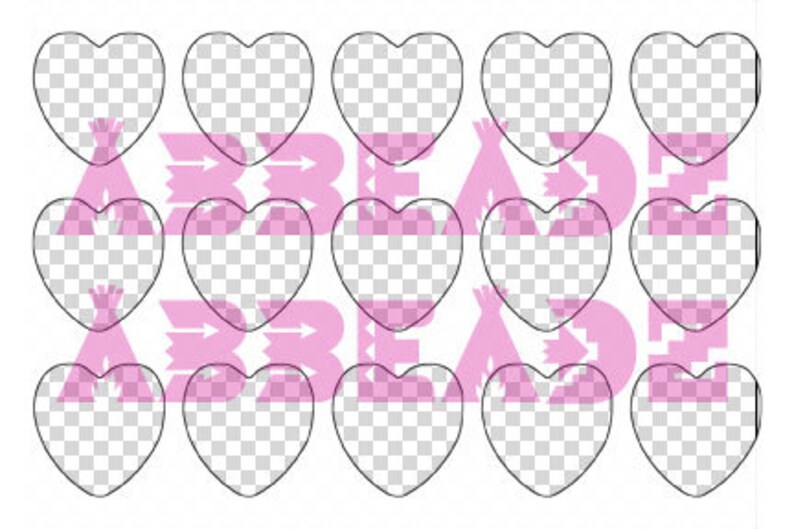 1 Inch Heart Collage Sheet Template 4x6 Match to our Epoxy Etsy