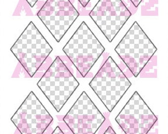Diamond Collage Sheet Template 4x6 - Match to our Epoxy Stickers DIGITAL DOWNLOAD