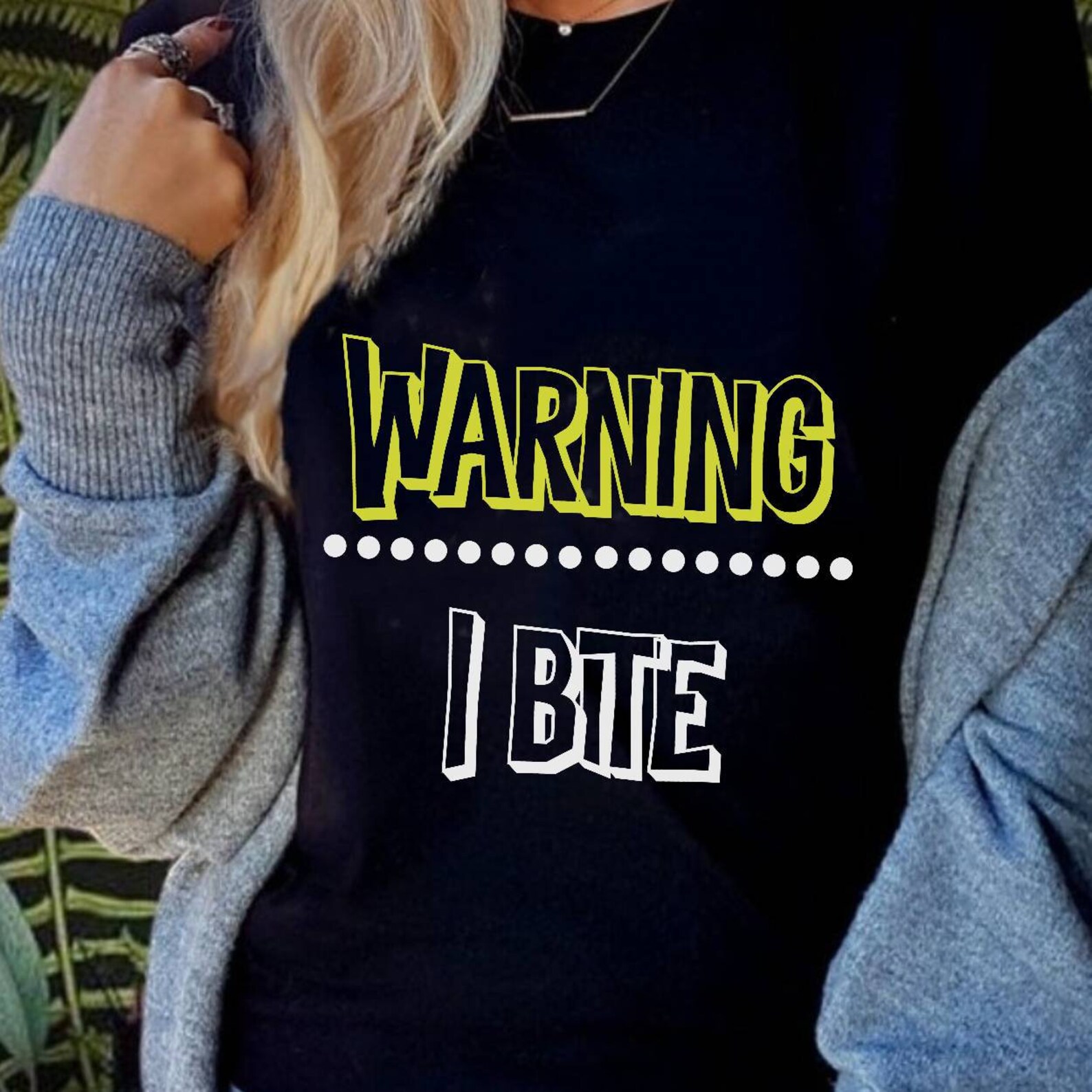 Warning I bite funny tshirt men's funny shirt hilarious Etsy