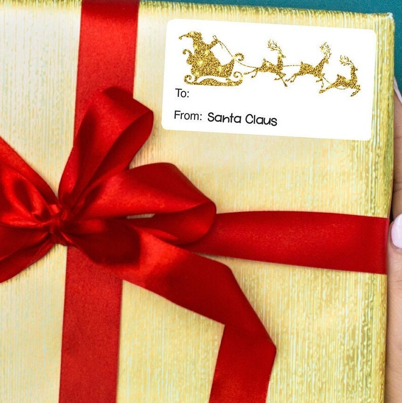 Personalized Santa Gift Tags Personalized Gift Labels Etsy