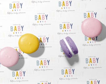 Baby Shower Decor, Personalized Food Safe Paper, Custom Logo Deli Paper, Food Wrapping Paper, Baby Shower Food Liners, Food Tray Liners