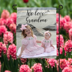 Photo Gift for Grandma, Photo Garden Flag, Nana Photo Gift, Personalized Flag, Grandmother Photo Gift, Mother's Day Photo Gift, image 6