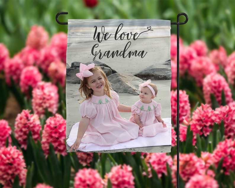 Photo Gift for Grandma, Photo Garden Flag, Nana Photo Gift, Personalized Flag, Grandmother Photo Gift, Mother's Day Photo Gift, image 6