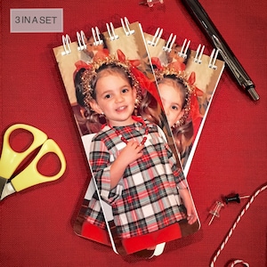 Photo Notepad, Photo Christmas Gift, Grandparent Gift, Set of 3 Notepads, Stocking Stuffer, Personalized Notepad, Photo Stocking Stuffers