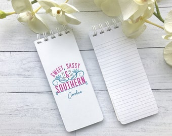 Southern Girl Gift, Sweet Sassy and Southern, To-Do Lists, Set of 3 Personalized Notepads, Gift for Sassy and Southern Girls