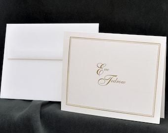 Gold Foil Printed Personalized Stationery Set & Note Cards | The Enchanted Envelope