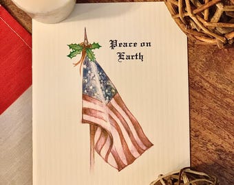 American Flag Christmas Cards, United States Flag Cards, Patriotic Holiday Cards, Military Christmas Cards, U.S. Army Cards, Marines, Navy