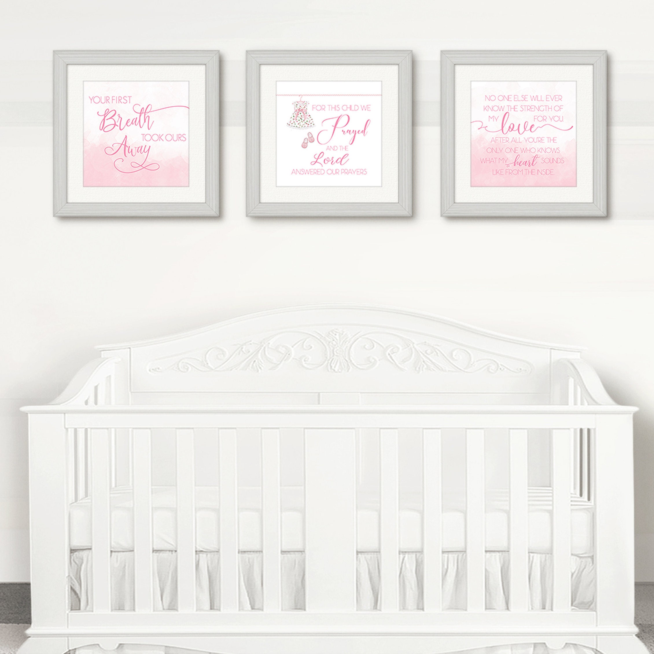 pink nursery prints