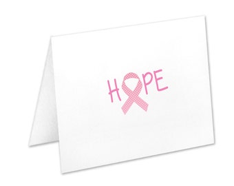 Breast Cancer Note Cards, Breast Cancer Stationery Set, Hope, Pink Breast Cancer Ribbon, Breast Cancer Stationary, Awareness, Christmas Gift