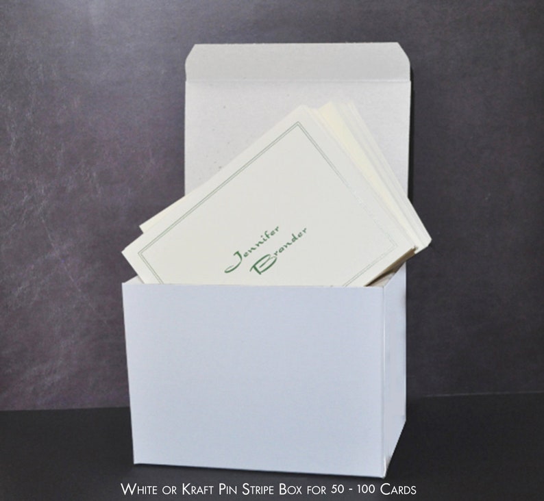 Embossed Panel Monogrammed Personalized Flat Note Cards, Stationery ...