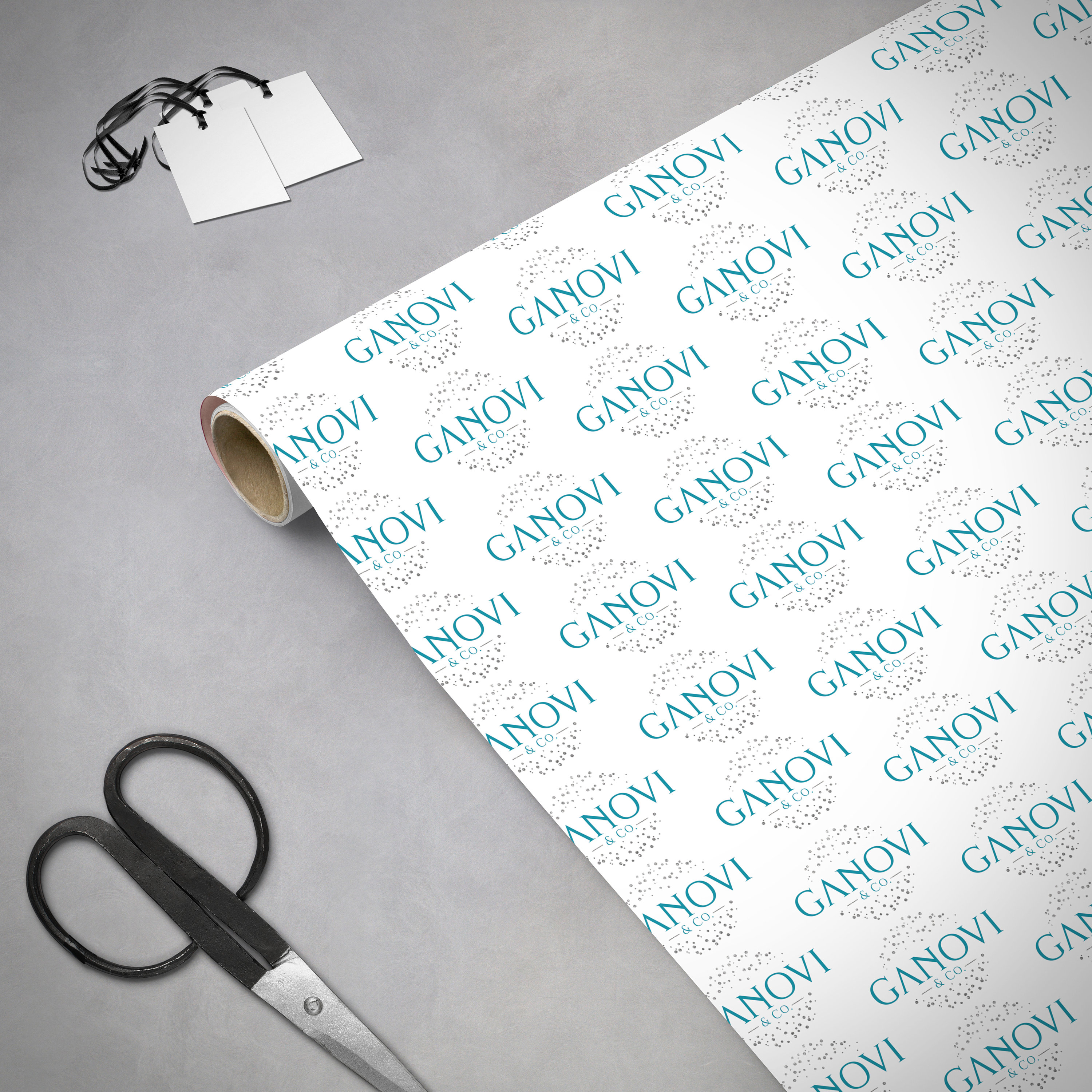 Icon Step & Repeat Personalized Wedding Wrapping Paper Roll