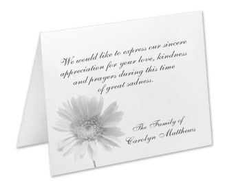 Personalized Sympathy Acknowledgement & Funeral Note Cards | The Enchanted Envelope