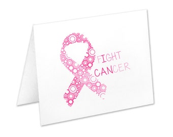 Breast Cancer Note Cards, Breast Cancer Stationery Set, Pink Breast Cancer Ribbon, Breast Cancer Stationary Set, Awareness, Christmas Gift