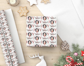 Photo Christmas Wrapping Paper, Photo Wrapping Paper, Custom Wrapping Paper, Joy Wrapping Paper, Photo Holiday Gift Wrap, Personalized Wrap