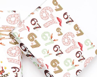 67 Wrapping Paper, Funny Christmas Gift Wrap, Tween Holiday, Brain Rot, Six Seven, Gen A Meme