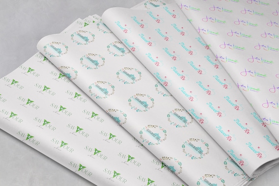 Branded Tissue Paper, Custom Printed Packaging Paper, Full Color Print, Tissue Paper With Logo